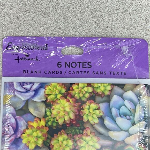 Hallmark Expressions Succulents Blank Note Cards Set of 4 Cards & Envelopes - Picture 4 of 10